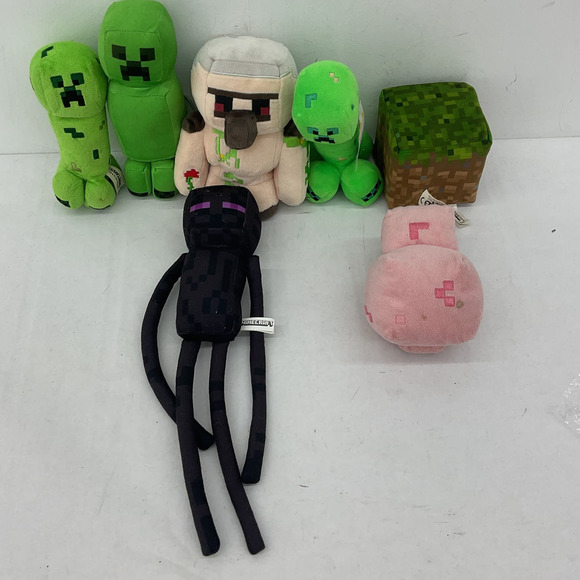 Minecraft Other - Minecraft Green Black Pink Stuffed Animal Plush Toy Lot